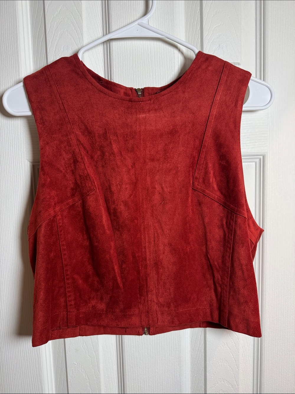 Forever 21 Red Suede Crop Top